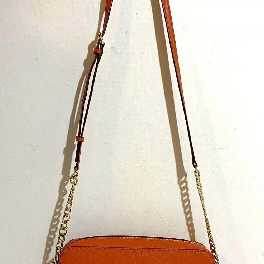 Michael kors orange saffiano leather crossbody handbag - Picture 9 of 15